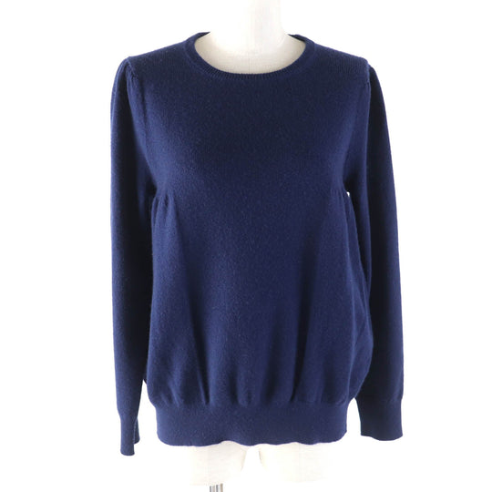 Drawer knit 6513-106-0903 Main: 100% cashmere Navy Women 1 Used Authentic