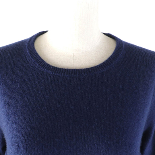 Drawer knit 6513-106-0903 Main: 100% cashmere Navy Women 1 Used Authentic