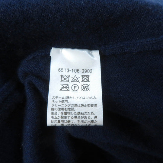 Drawer knit 6513-106-0903 Main: 100% cashmere Navy Women 1 Used Authentic