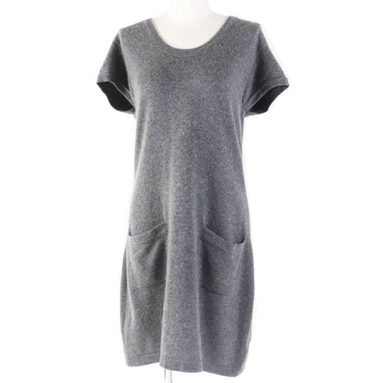 CHANEL one piece 07A P31850 Main: 100% cashmere gray Women 44 Used Authentic