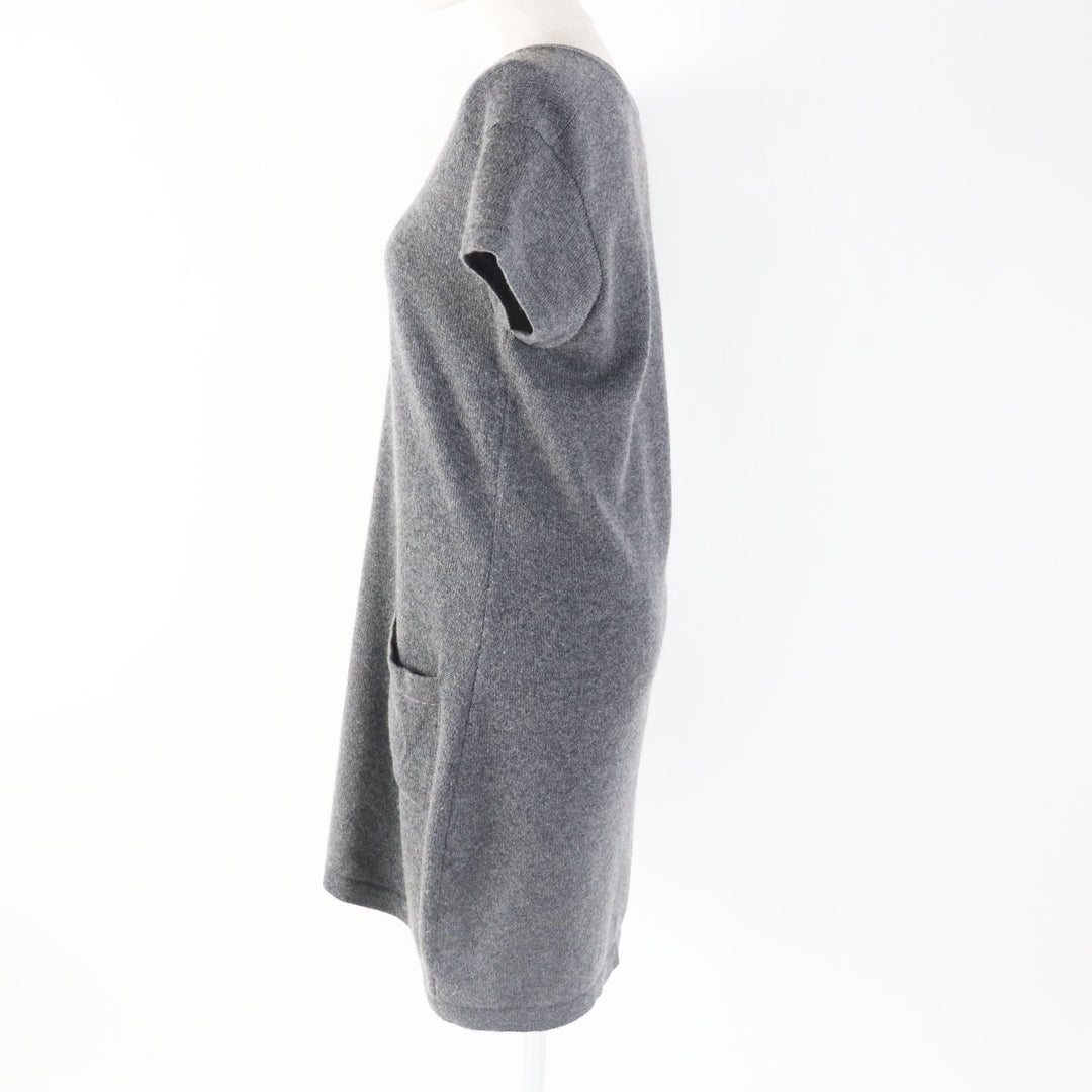 CHANEL one piece 07A P31850 Main: 100% cashmere gray Women 44 Used Authentic