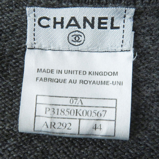 CHANEL one piece 07A P31850 Main: 100% cashmere gray Women 44 Used Authentic