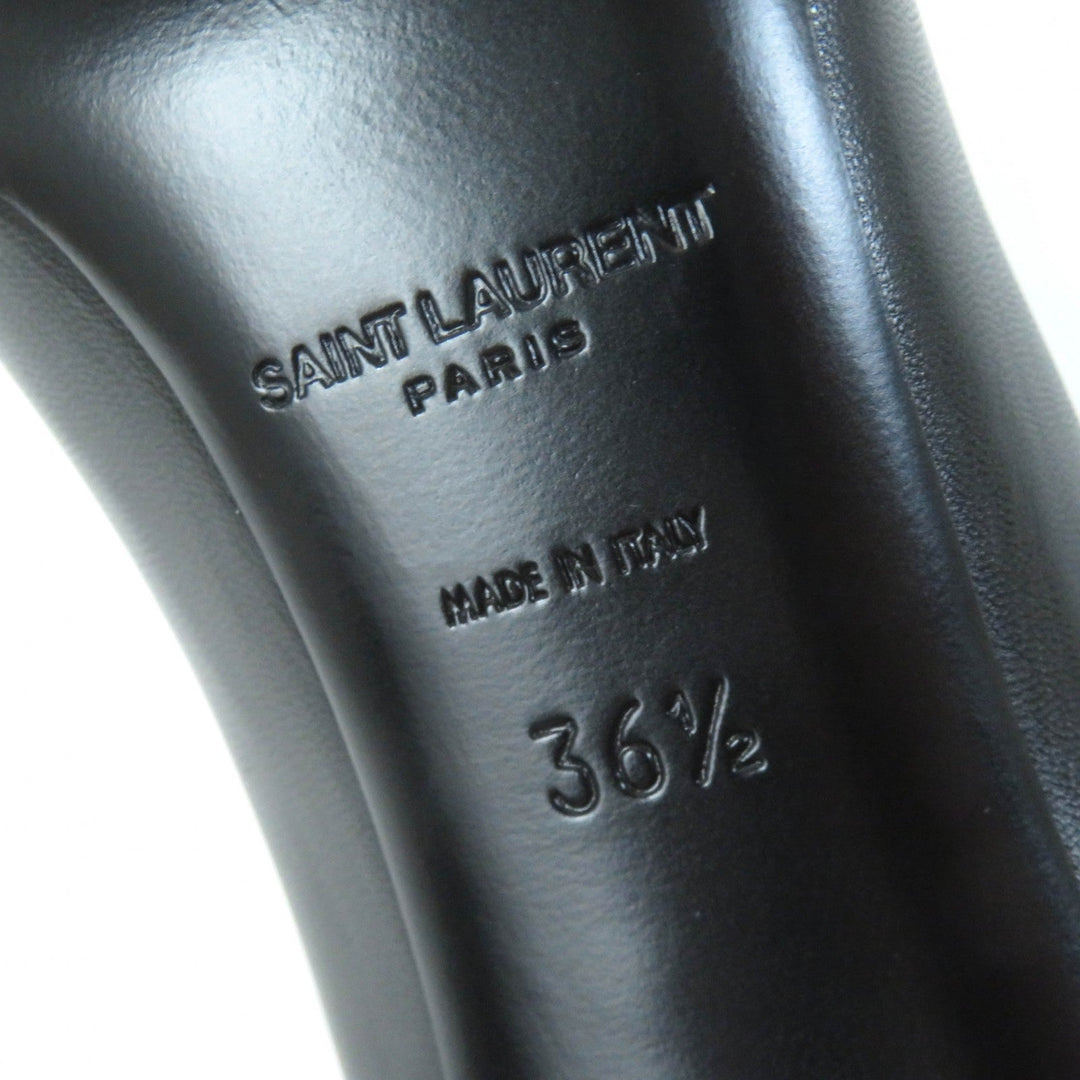 SAINT LAURENT PARIS pumps 489751 Main: Leather black Anya Women 36 1/2 Used Authentic