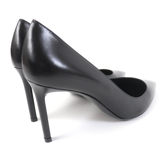SAINT LAURENT PARIS pumps 489751 Main: Leather black Anya Women 36 1/2 Used Authentic