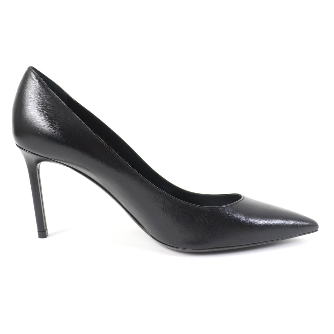 SAINT LAURENT PARIS pumps 489751 Main: Leather black Anya Women 36 1/2 Used Authentic