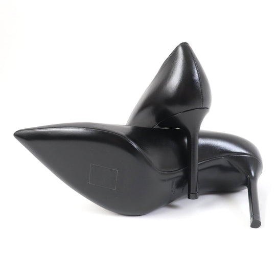 SAINT LAURENT PARIS pumps 489751 Main: Leather black Anya Women 36 1/2 Used Authentic