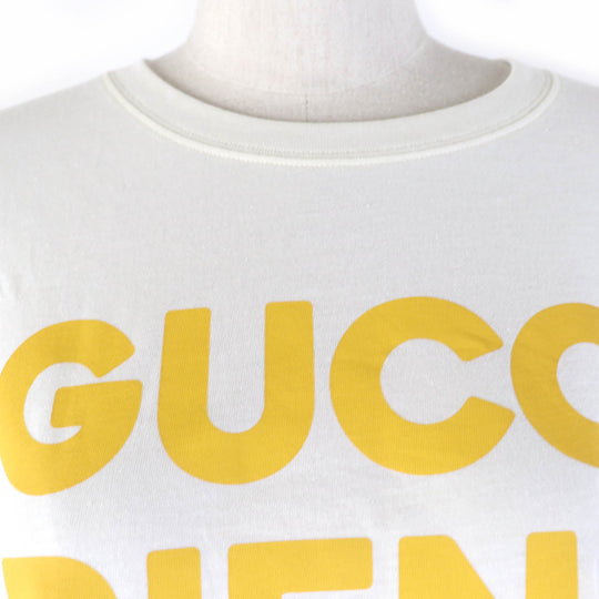 GUCCI Short sleeve T-shirt 717422 Main: 100% cotton Ivory GUCCY FRIENDS Women S Used Authentic