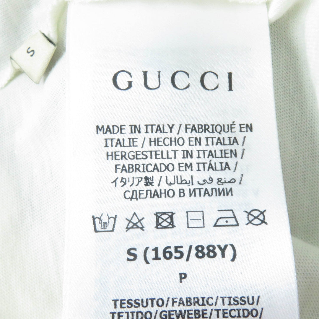 GUCCI Short sleeve T-shirt 717422 Main: 100% cotton Ivory GUCCY FRIENDS Women S Used Authentic