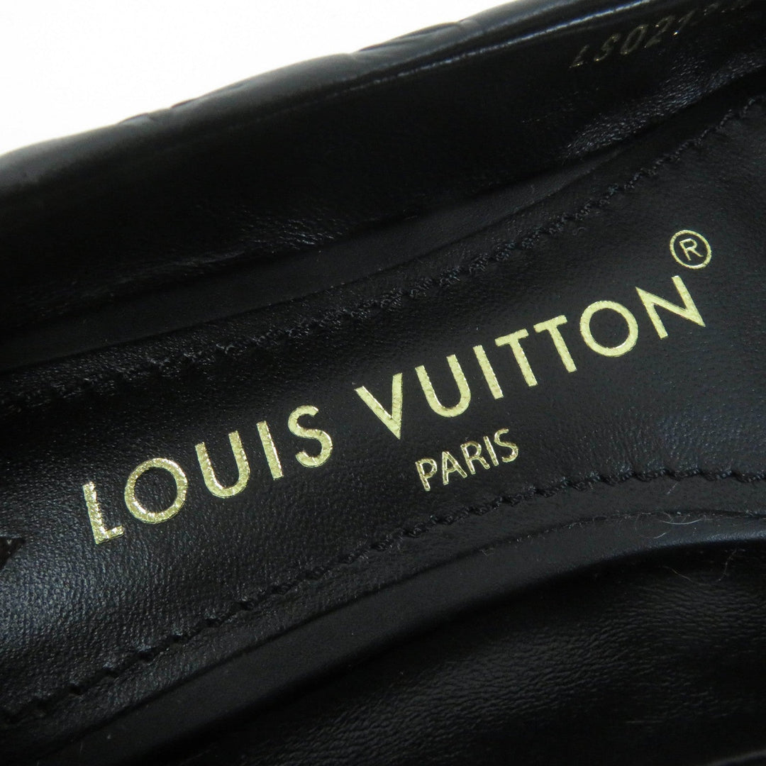 LOUIS VUITTON Ballet shoes Main: Leather black Nina Line Ballerina Women 36 Used Authentic