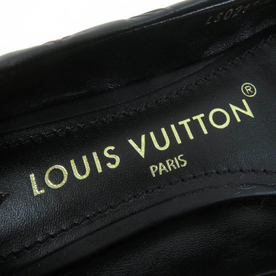 LOUIS VUITTON Ballet shoes Main: Leather black Nina Line Ballerina Women 36 Used Authentic