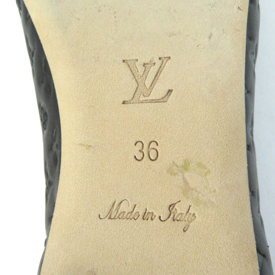 LOUIS VUITTON Ballet shoes Main: Leather black Nina Line Ballerina Women 36 Used Authentic
