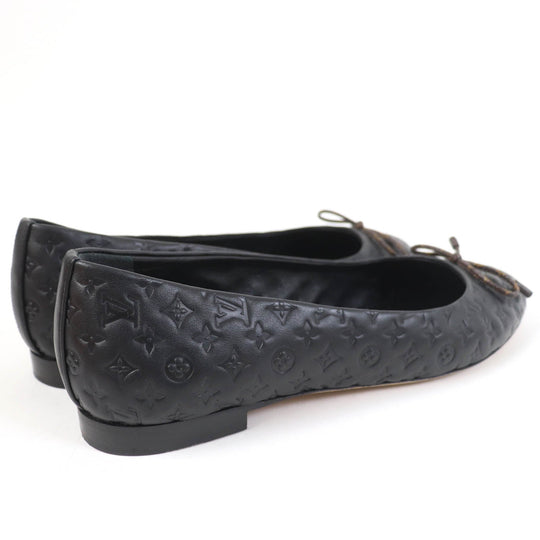 LOUIS VUITTON Ballet shoes Main: Leather black Nina Line Ballerina Women 36 Used Authentic