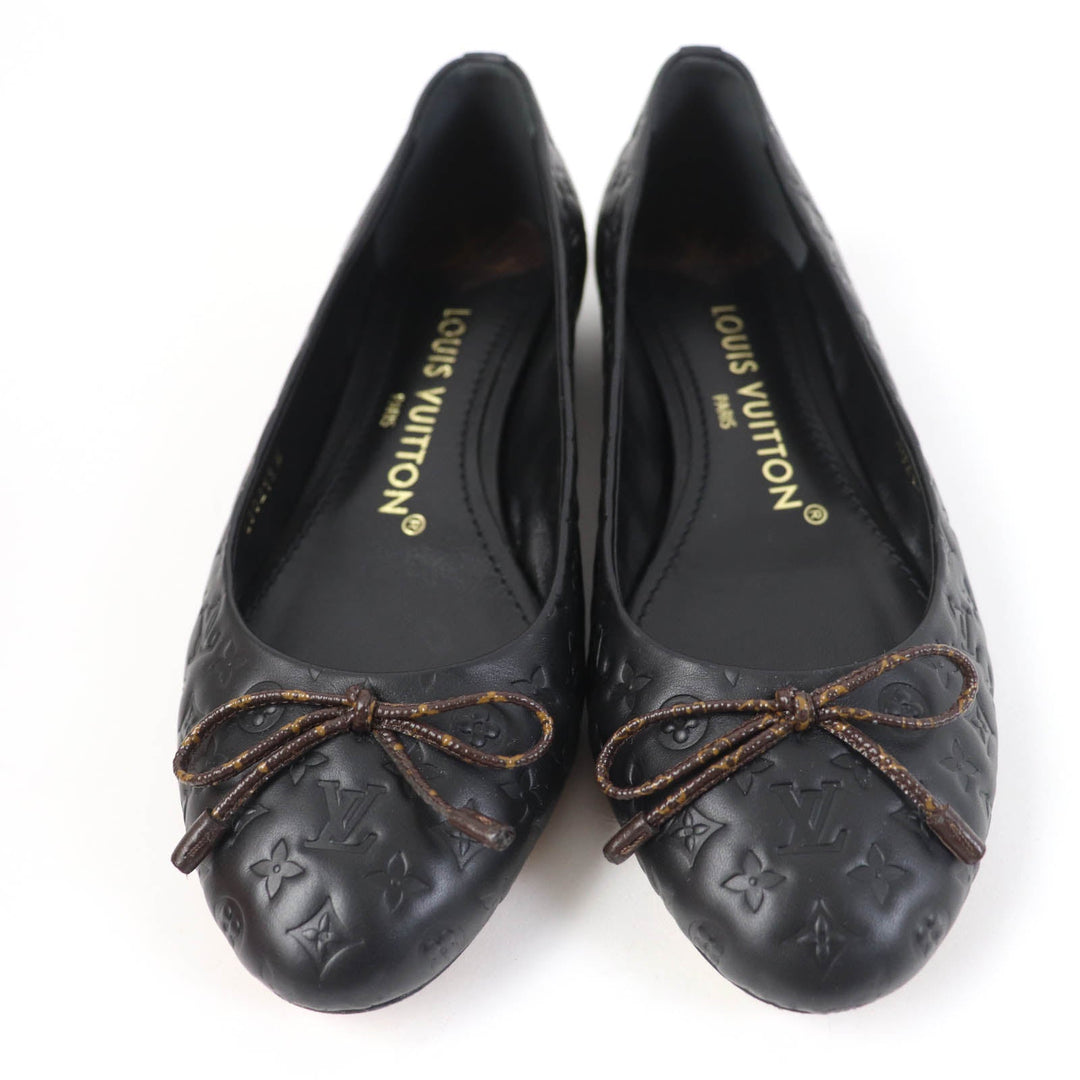 LOUIS VUITTON Ballet shoes Main: Leather black Nina Line Ballerina Women 36 Used Authentic