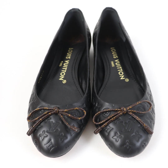 LOUIS VUITTON Ballet shoes Main: Leather black Nina Line Ballerina Women 36 Used Authentic