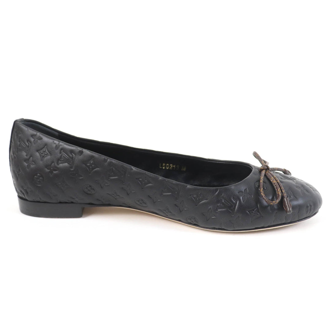LOUIS VUITTON Ballet shoes Main: Leather black Nina Line Ballerina Women 36 Used Authentic