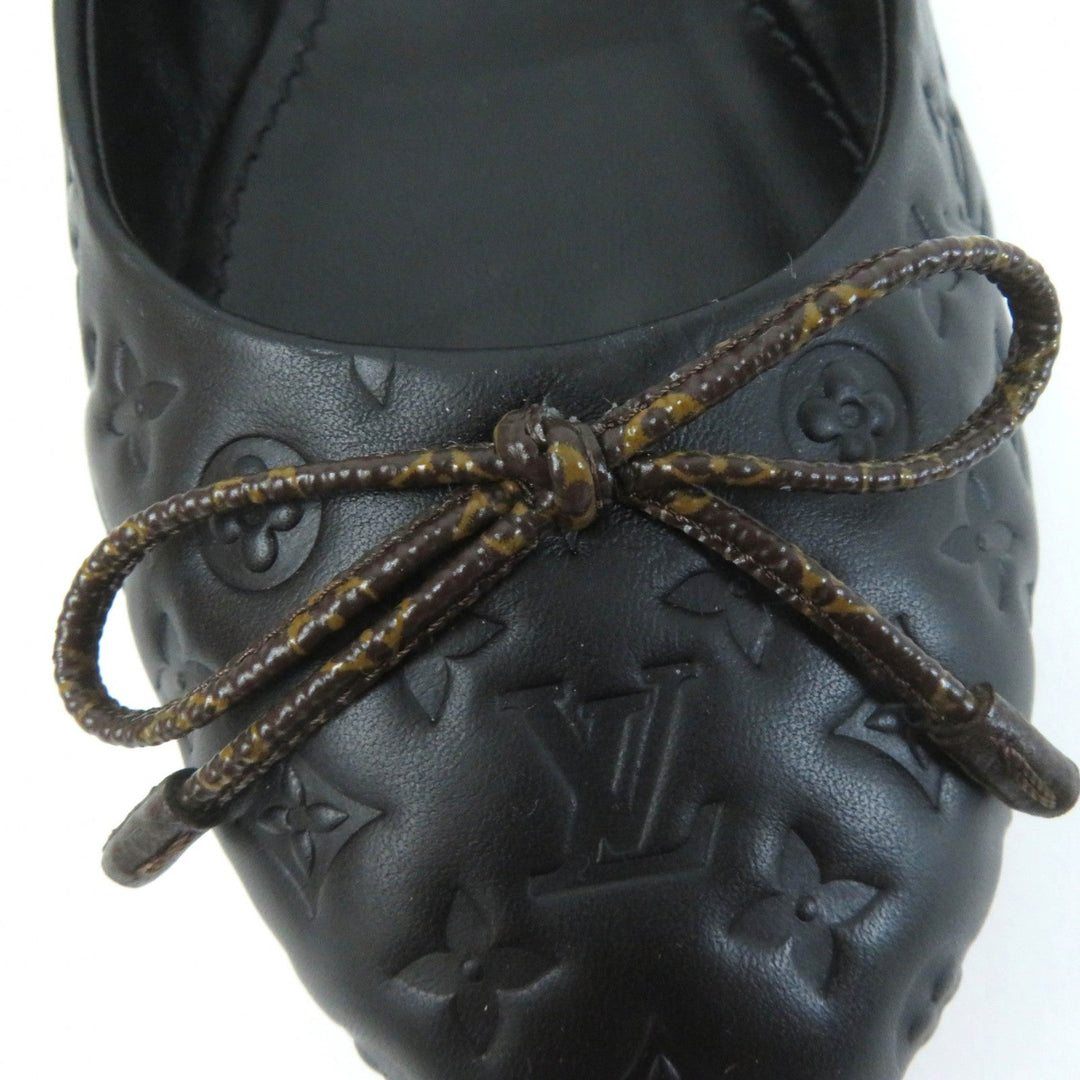 LOUIS VUITTON Ballet shoes Main: Leather black Nina Line Ballerina Women 36 Used Authentic