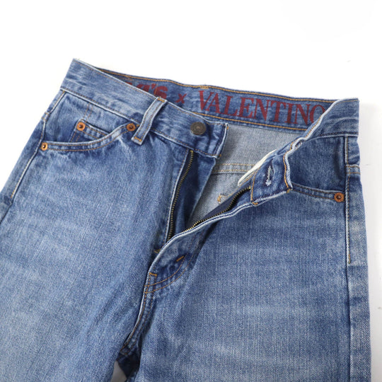 VALENTINO Pants 1969 RE-EDITION 517 Main: 100% cotton Indigo Women 25 Used Authentic