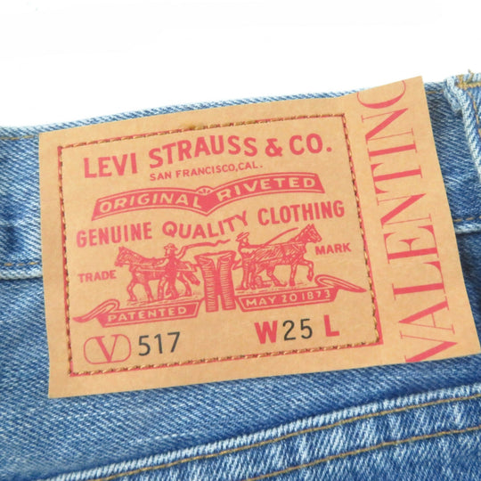VALENTINO Pants 1969 RE-EDITION 517 Main: 100% cotton Indigo Women 25 Used Authentic