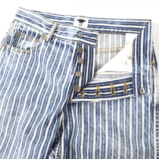 Christian Dior Pants 222P03A3512 Main: 100% cotton Indigo Women 38 Used Authentic