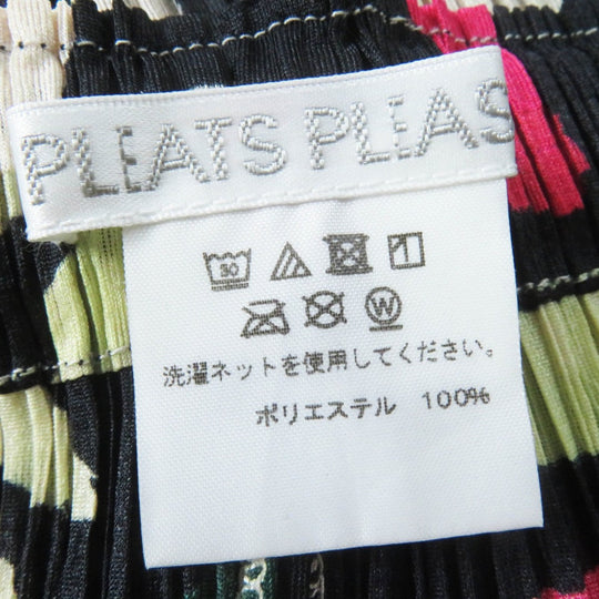 PLEATS PLEASE Pants PP13-JH615 Main: 100% polyester Multi BLack Cheer wide pants Women 2 Used Authentic
