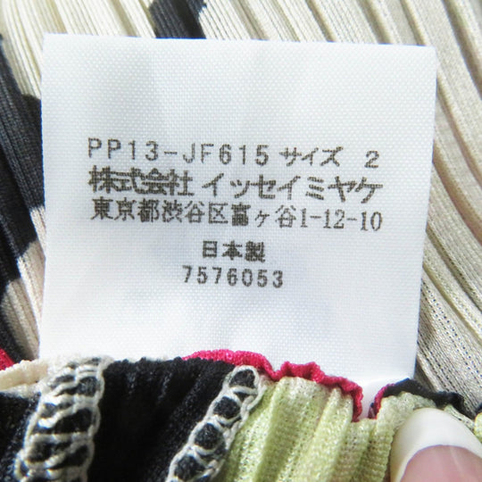 PLEATS PLEASE Pants PP13-JH615 Main: 100% polyester Multi BLack Cheer wide pants Women 2 Used Authentic
