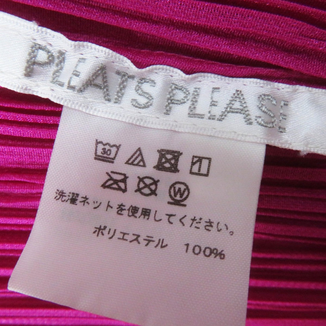 PLEATS PLEASE cardigan PP13-JC142 Main: 100% polyester La Lamb pink Women 3 Used Authentic