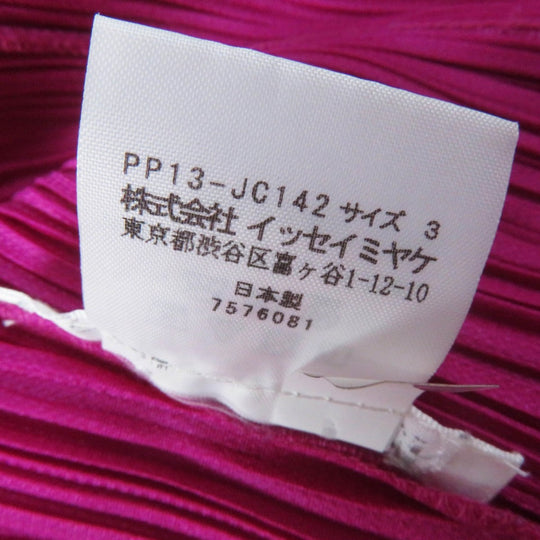 PLEATS PLEASE cardigan PP13-JC142 Main: 100% polyester La Lamb pink Women 3 Used Authentic