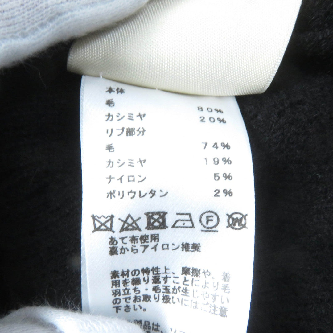 HERMES knit 2H2644D6 Main: 80% wool, Main: 20% cashmere, Part: 74% wool, Part: 19% cashmere, Part: 5% nylon black Women 34 Used Authentic