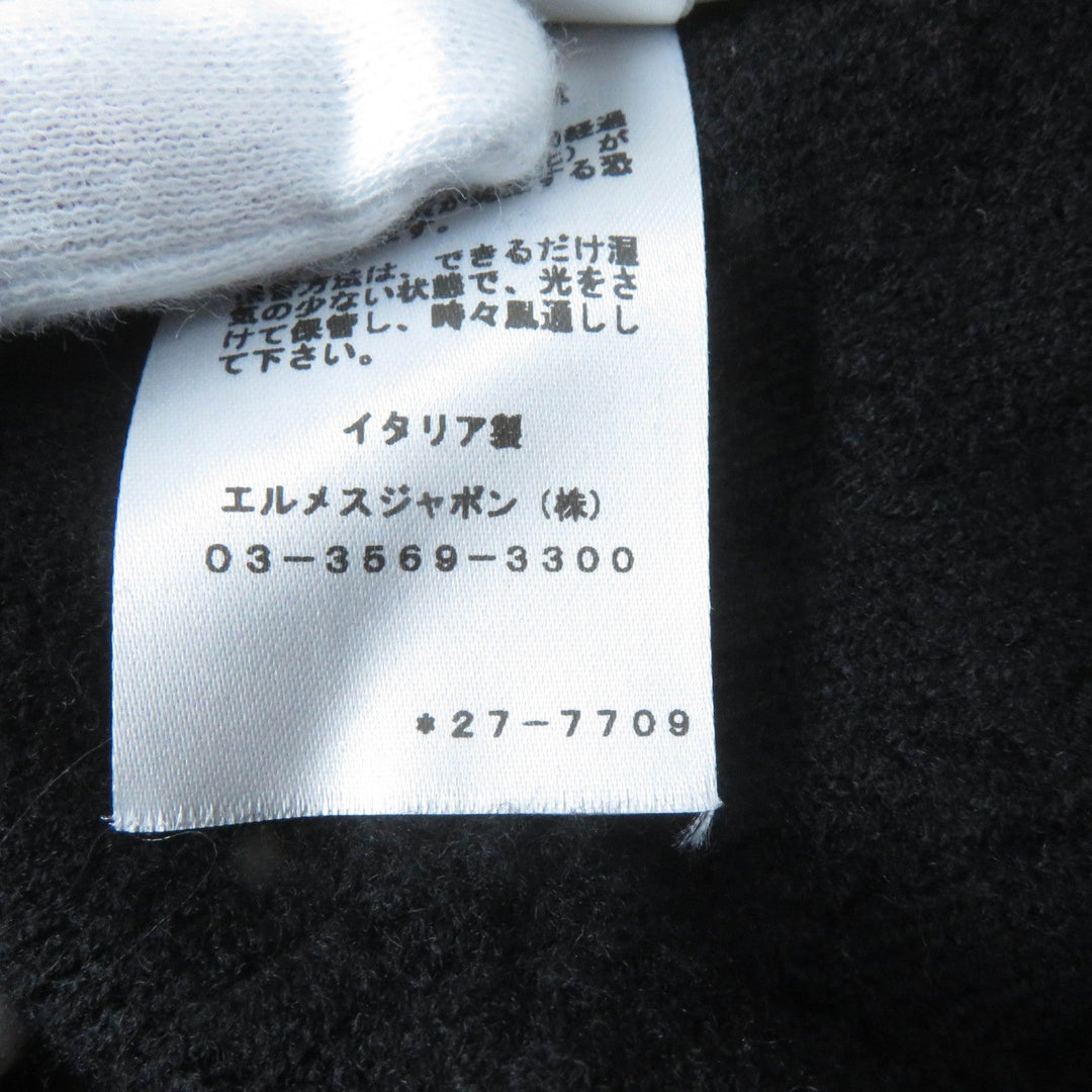 HERMES knit 2H2644D6 Main: 80% wool, Main: 20% cashmere, Part: 74% wool, Part: 19% cashmere, Part: 5% nylon black Women 34 Used Authentic