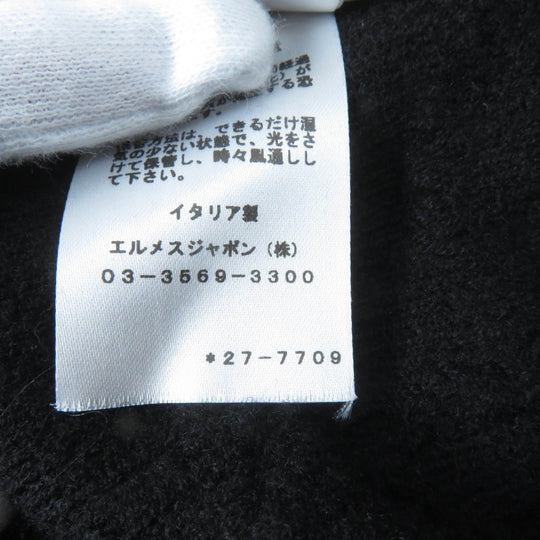 HERMES knit 2H2644D6 Main: 80% wool, Main: 20% cashmere, Part: 74% wool, Part: 19% cashmere, Part: 5% nylon black Women 34 Used Authentic