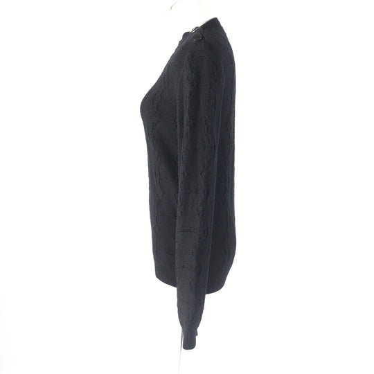 HERMES knit 2H2644D6 Main: 80% wool, Main: 20% cashmere, Part: 74% wool, Part: 19% cashmere, Part: 5% nylon black Women 34 Used Authentic