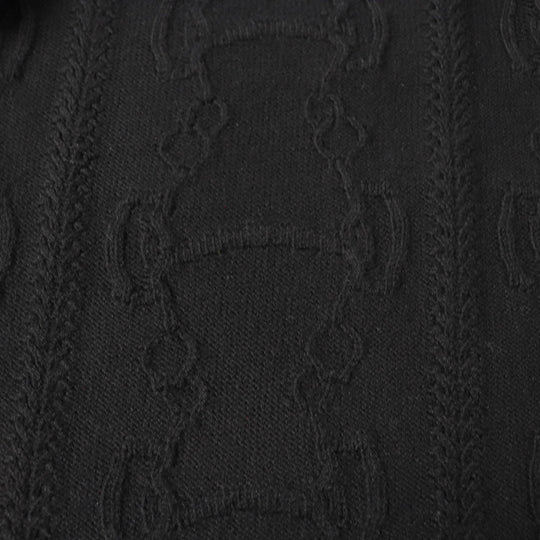 HERMES knit 2H2644D6 Main: 80% wool, Main: 20% cashmere, Part: 74% wool, Part: 19% cashmere, Part: 5% nylon black Women 34 Used Authentic