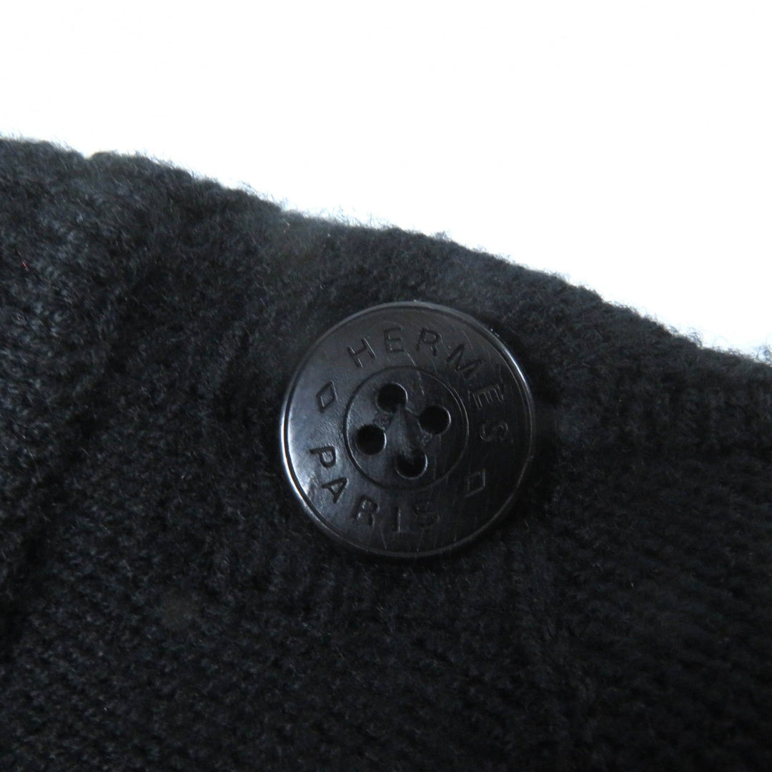 HERMES knit 2H2644D6 Main: 80% wool, Main: 20% cashmere, Part: 74% wool, Part: 19% cashmere, Part: 5% nylon black Women 34 Used Authentic