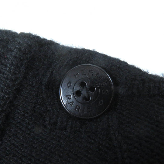 HERMES knit 2H2644D6 Main: 80% wool, Main: 20% cashmere, Part: 74% wool, Part: 19% cashmere, Part: 5% nylon black Women 34 Used Authentic