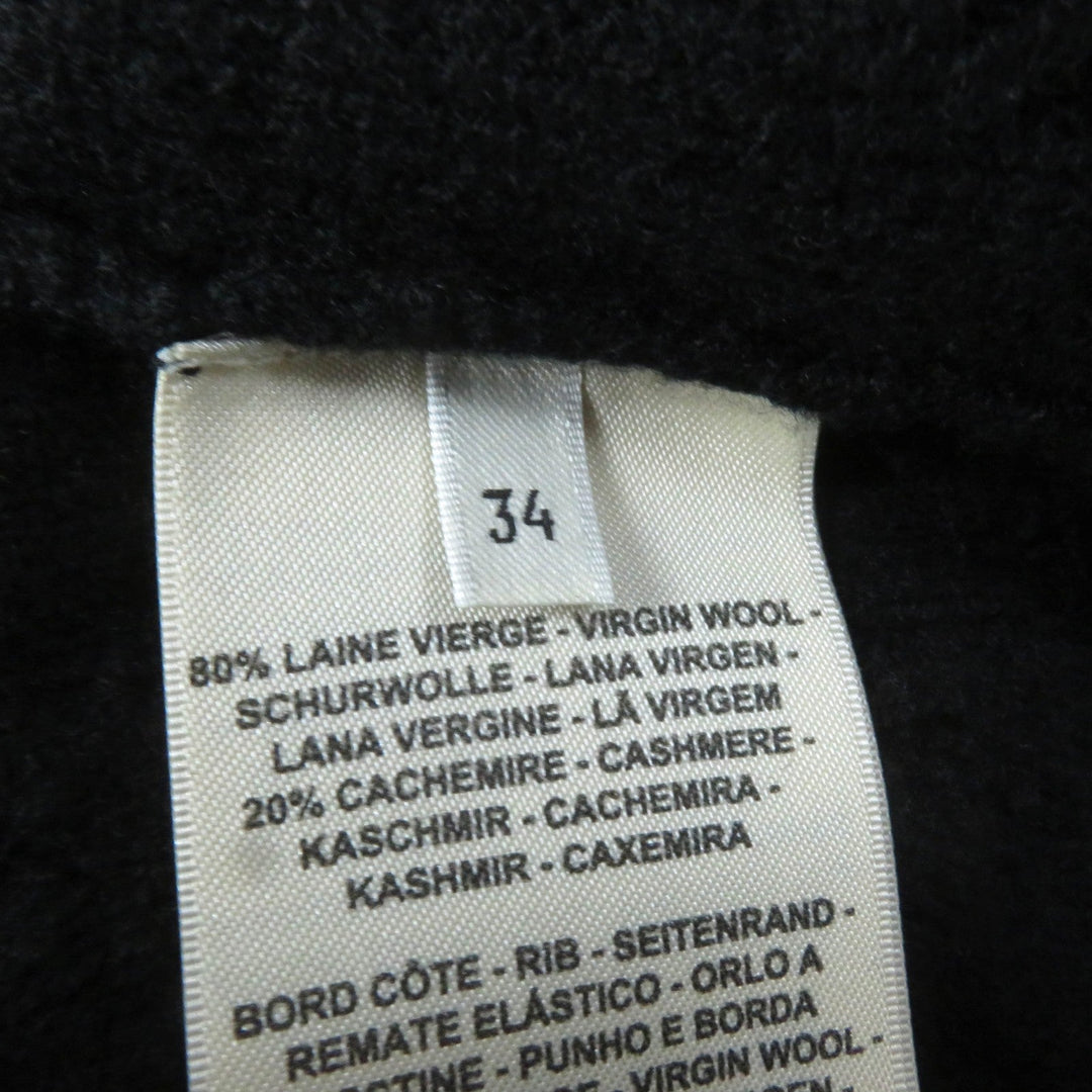 HERMES knit 2H2644D6 Main: 80% wool, Main: 20% cashmere, Part: 74% wool, Part: 19% cashmere, Part: 5% nylon black Women 34 Used Authentic