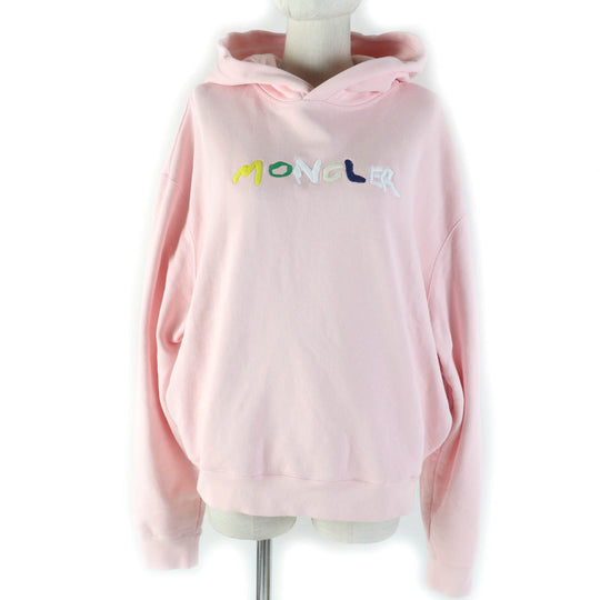 MONCLER Hoodie Main: 100% cotton, Part: 95% cotton, Part: 5% polyurethane, Part: 100% cotton, Part: 100% cotton pink HOODIE Women L Used Authentic