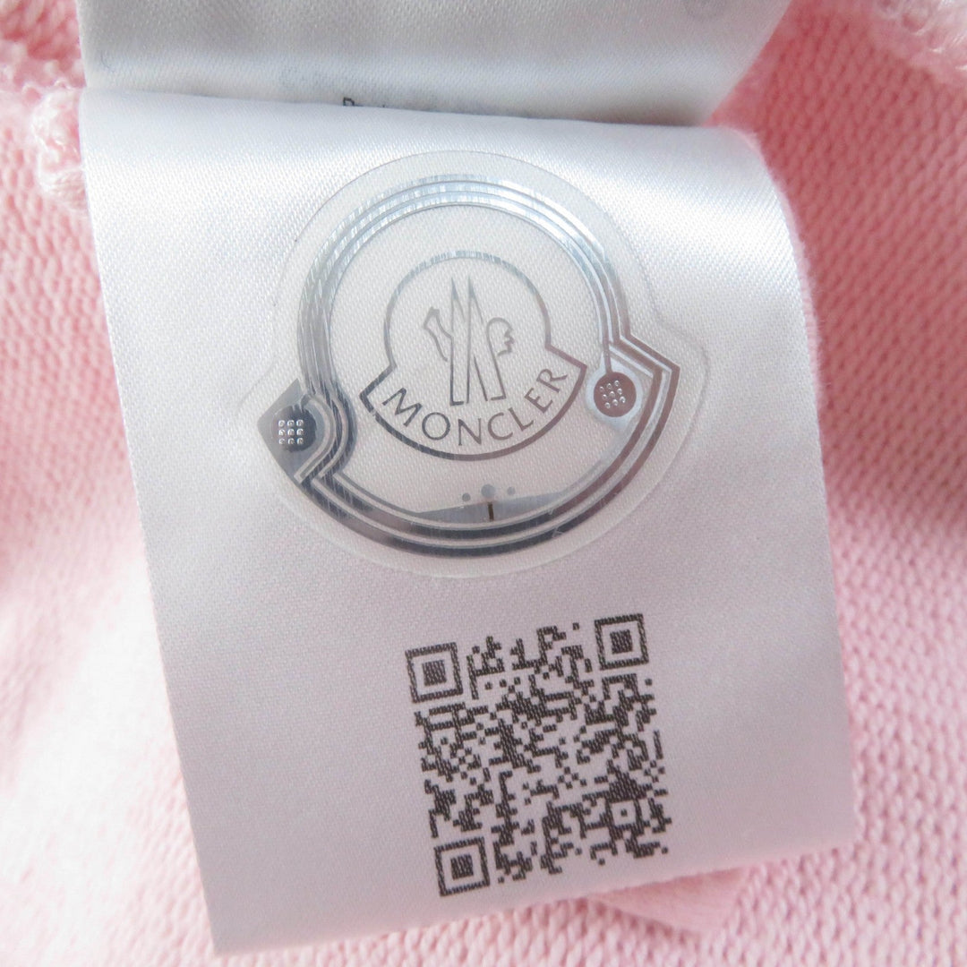MONCLER Hoodie Main: 100% cotton, Part: 95% cotton, Part: 5% polyurethane, Part: 100% cotton, Part: 100% cotton pink HOODIE Women L Used Authentic
