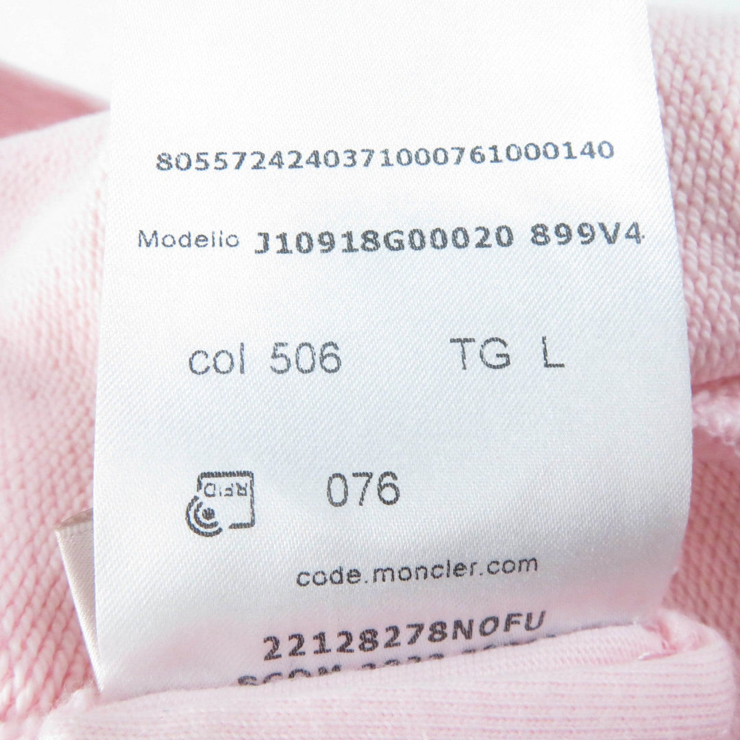 MONCLER Hoodie Main: 100% cotton, Part: 95% cotton, Part: 5% polyurethane, Part: 100% cotton, Part: 100% cotton pink HOODIE Women L Used Authentic