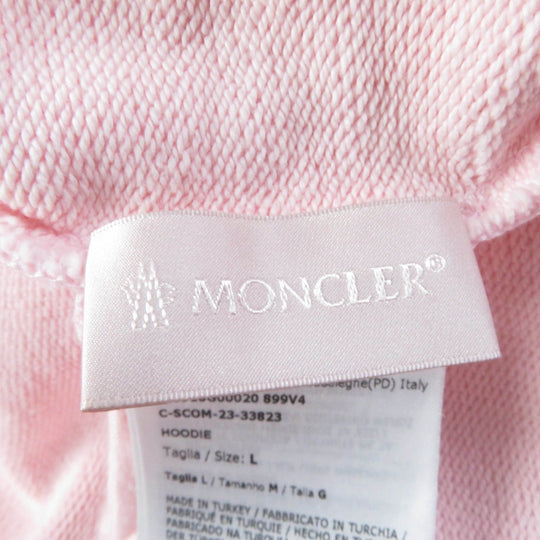 MONCLER Hoodie Main: 100% cotton, Part: 95% cotton, Part: 5% polyurethane, Part: 100% cotton, Part: 100% cotton pink HOODIE Women L Used Authentic