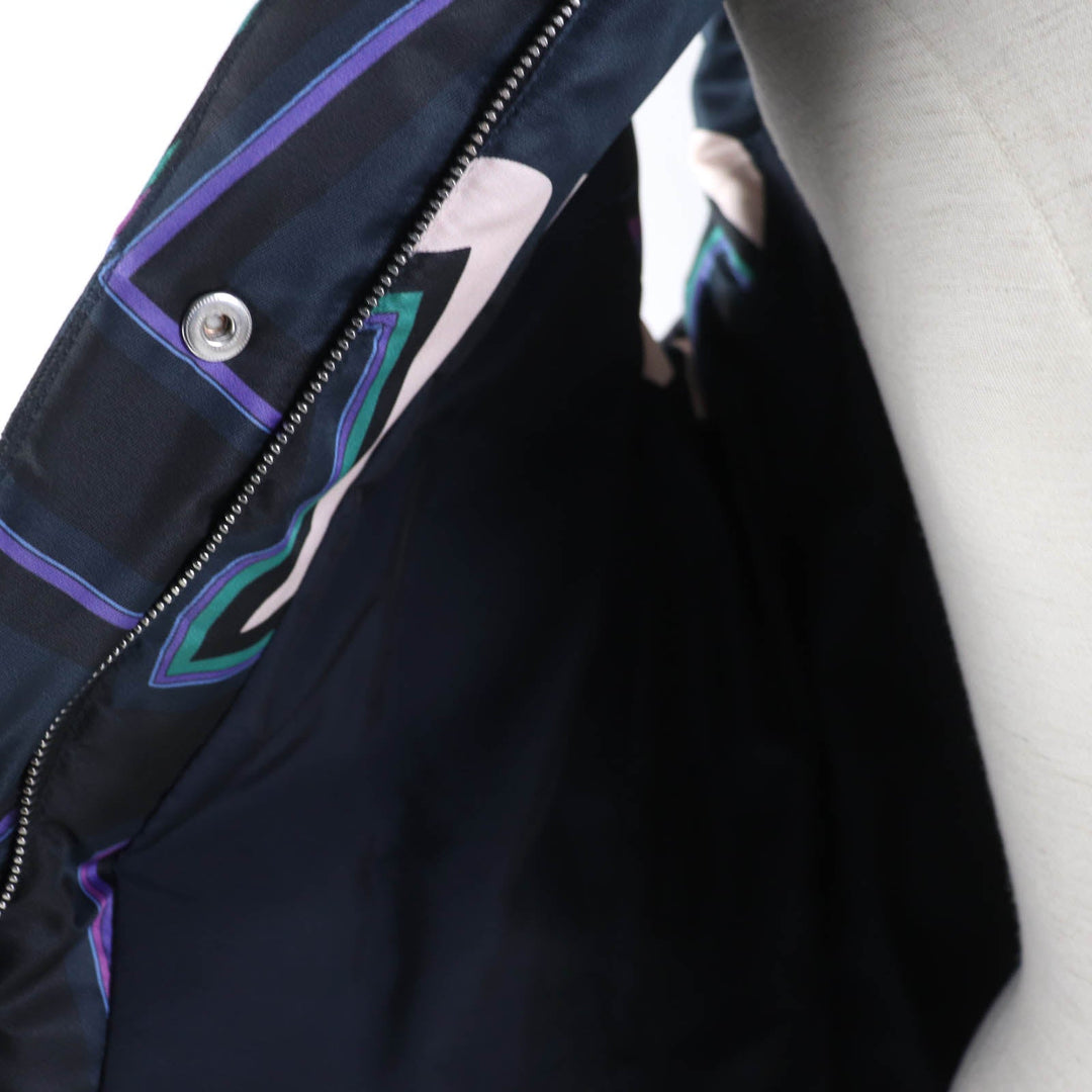 Emilio Pucci Down vest 66YC16 Main: 100% polyester, Lining: 58% nylon, Lining: 42% polyester, Filling: 90% down, Filling: 10% feather multicolor Women 42 Used Authentic