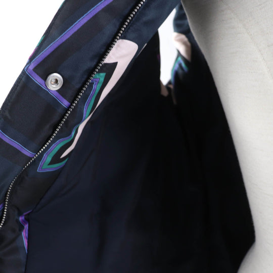 Emilio Pucci Down vest 66YC16 Main: 100% polyester, Lining: 58% nylon, Lining: 42% polyester, Filling: 90% down, Filling: 10% feather multicolor Women 42 Used Authentic