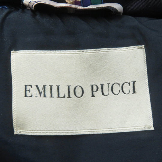 Emilio Pucci Down vest 66YC16 Main: 100% polyester, Lining: 58% nylon, Lining: 42% polyester, Filling: 90% down, Filling: 10% feather multicolor Women 42 Used Authentic