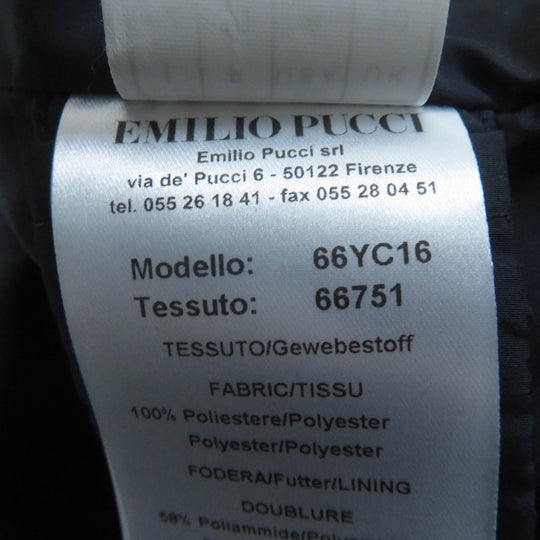 Emilio Pucci Down vest 66YC16 Main: 100% polyester, Lining: 58% nylon, Lining: 42% polyester, Filling: 90% down, Filling: 10% feather multicolor Women 42 Used Authentic