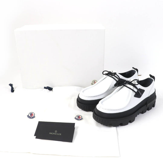 MONCLER loafers Main: Leather White black MonLoafers Women 38 Used Authentic