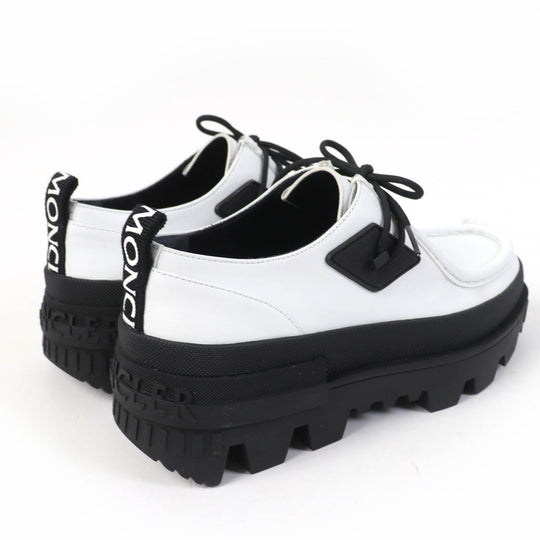 MONCLER loafers Main: Leather White black MonLoafers Women 38 Used Authentic