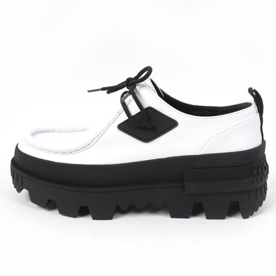 MONCLER loafers Main: Leather White black MonLoafers Women 38 Used Authentic