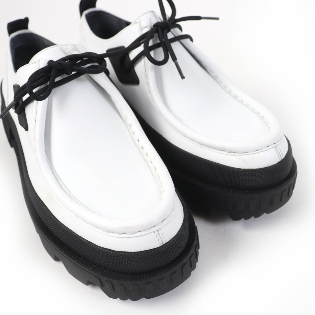 MONCLER loafers Main: Leather White black MonLoafers Women 38 Used Authentic