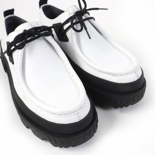 MONCLER loafers Main: Leather White black MonLoafers Women 38 Used Authentic