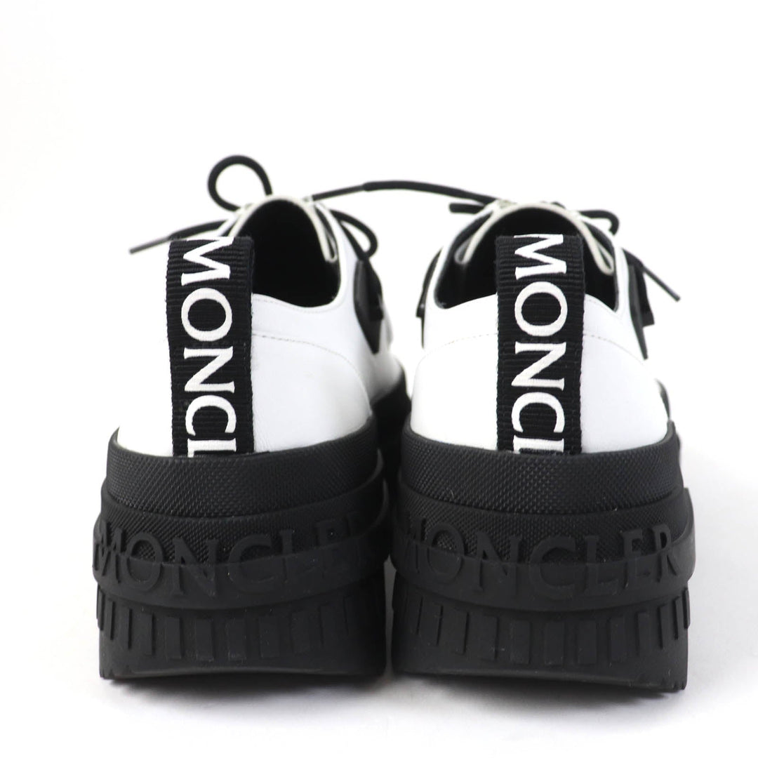 MONCLER loafers Main: Leather White black MonLoafers Women 38 Used Authentic