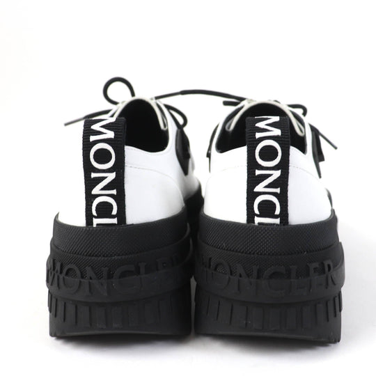 MONCLER loafers Main: Leather White black MonLoafers Women 38 Used Authentic
